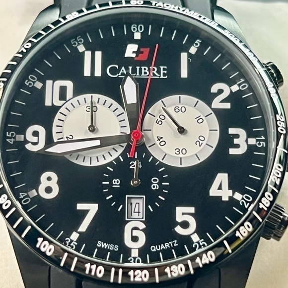 Calibre Lancer Chronograph Date Designer Sports Men’s Watch - Picture 6 of 7